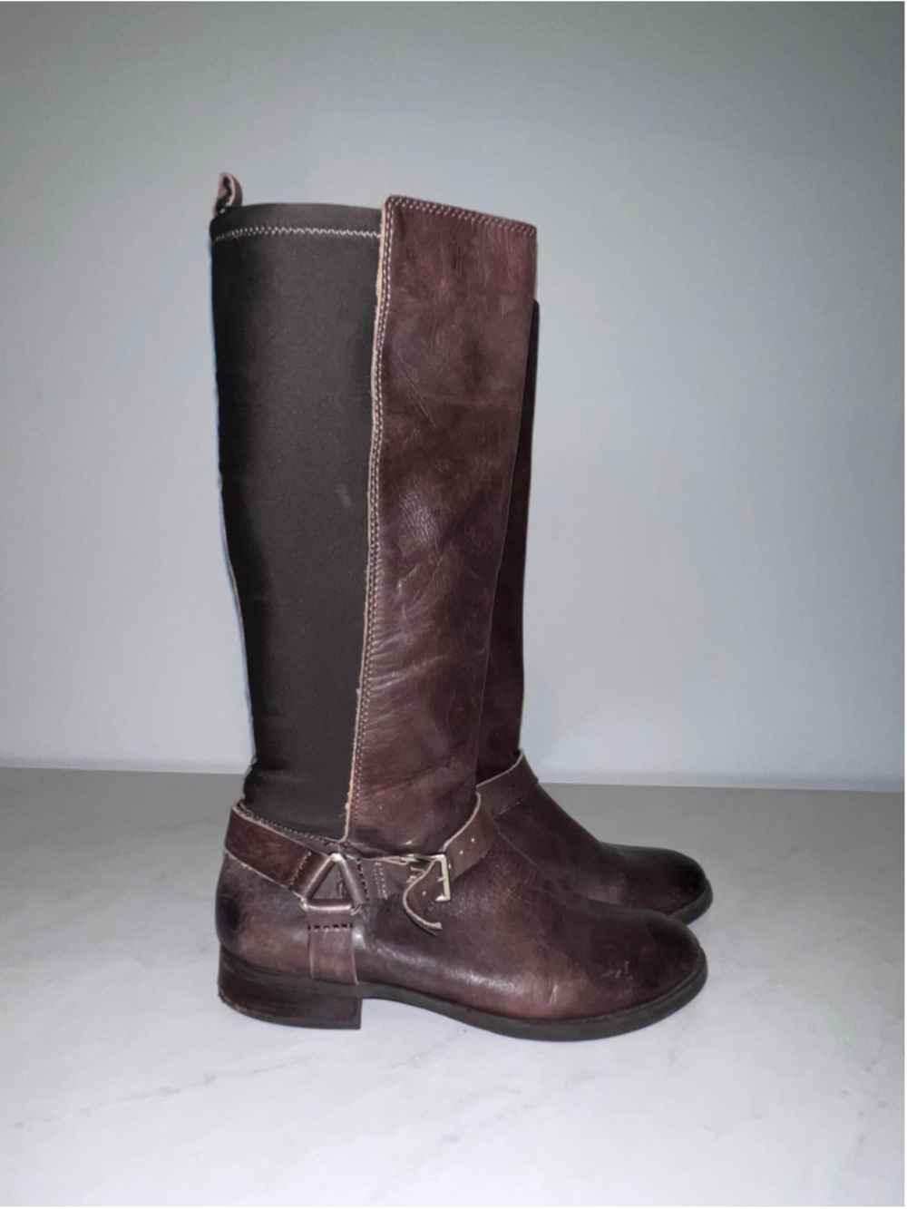 Arturo Chiang Brown Leather Riding Boots 9